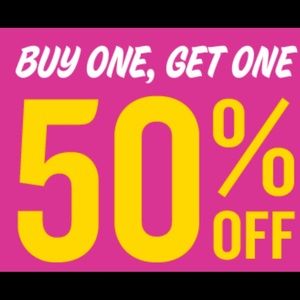 BUY ONE GET ONE 50% OFF!!